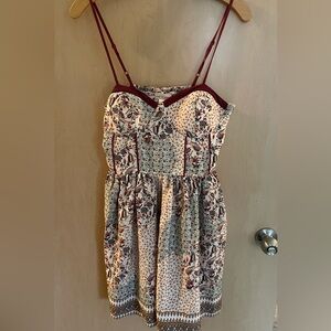 Floral Print Spaghetti Strap Mini Dress